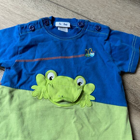 Le Top Frog Romper - Size 9 Months - Color Block Design - Picture 4 of 7